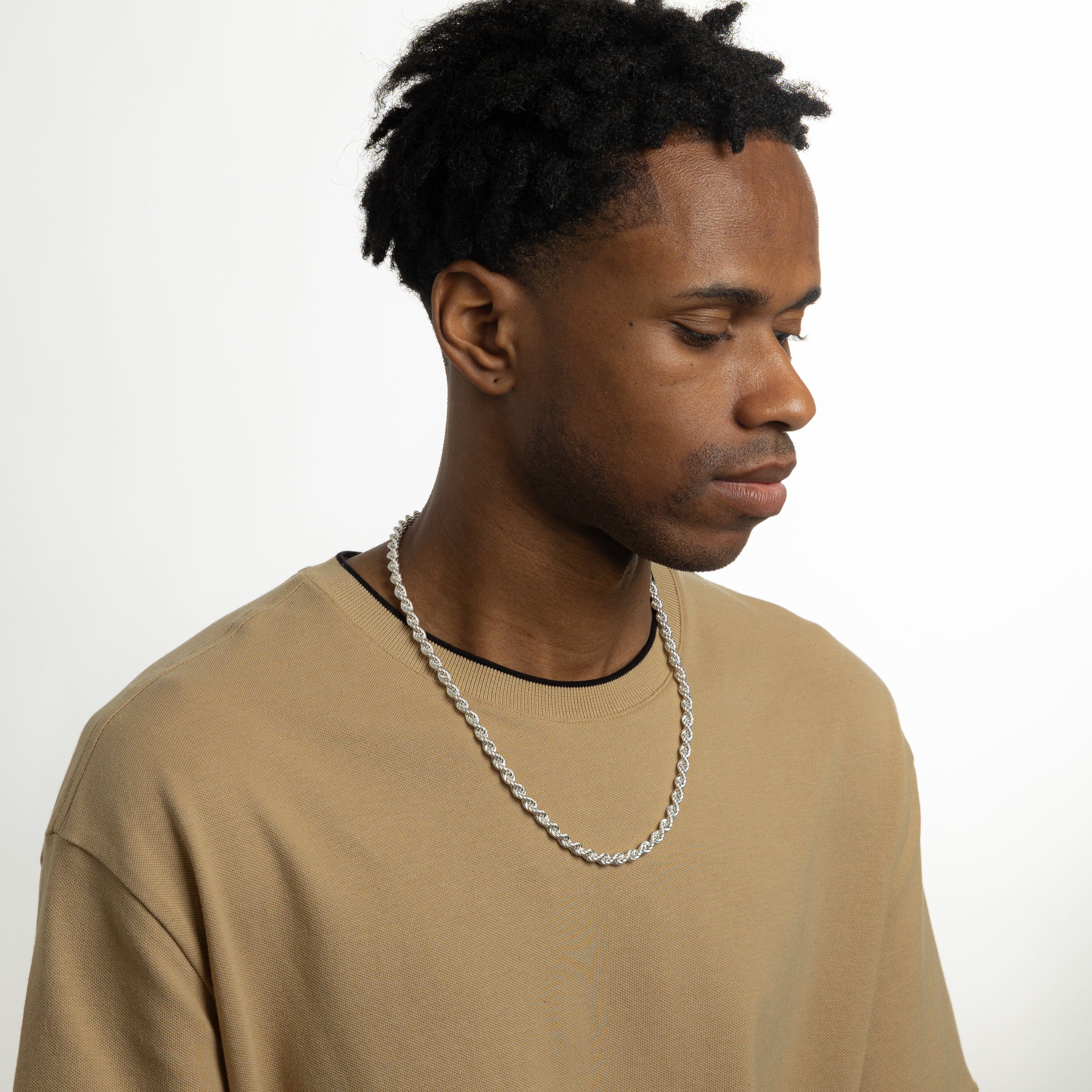 Rope Chain Necklace | Sterling Silver