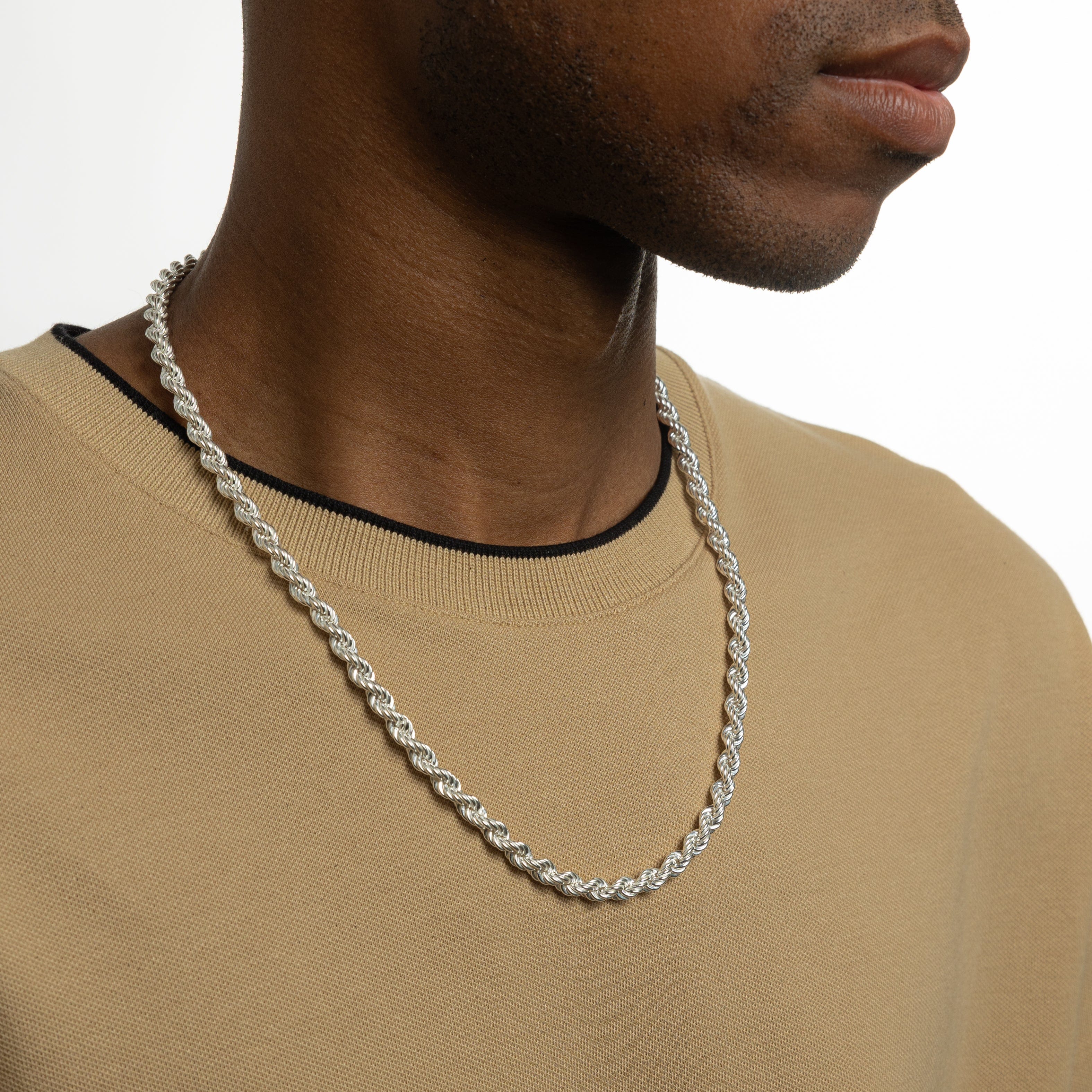 Rope Chain Necklace | Sterling Silver