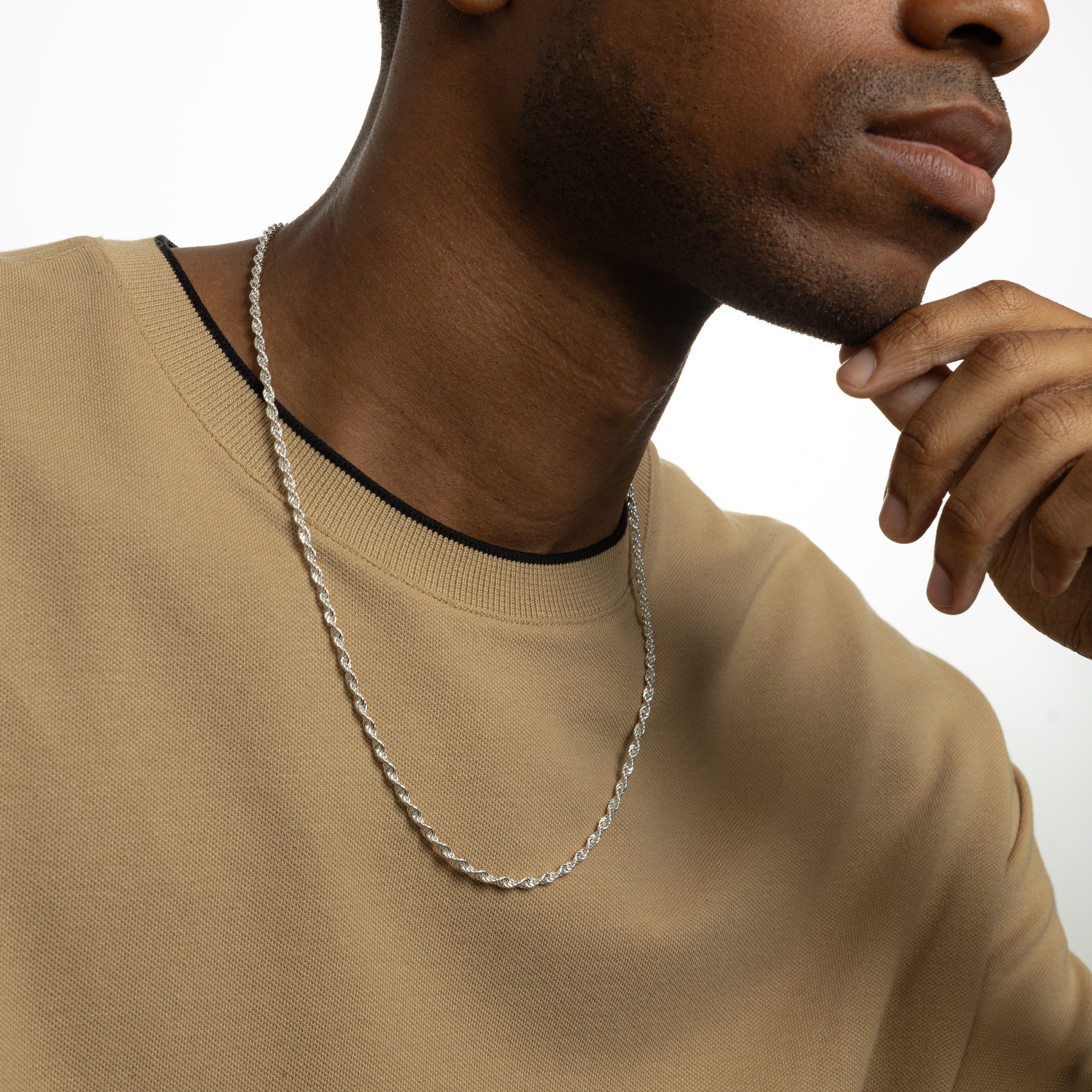 Rope Chain Necklace | Sterling Silver