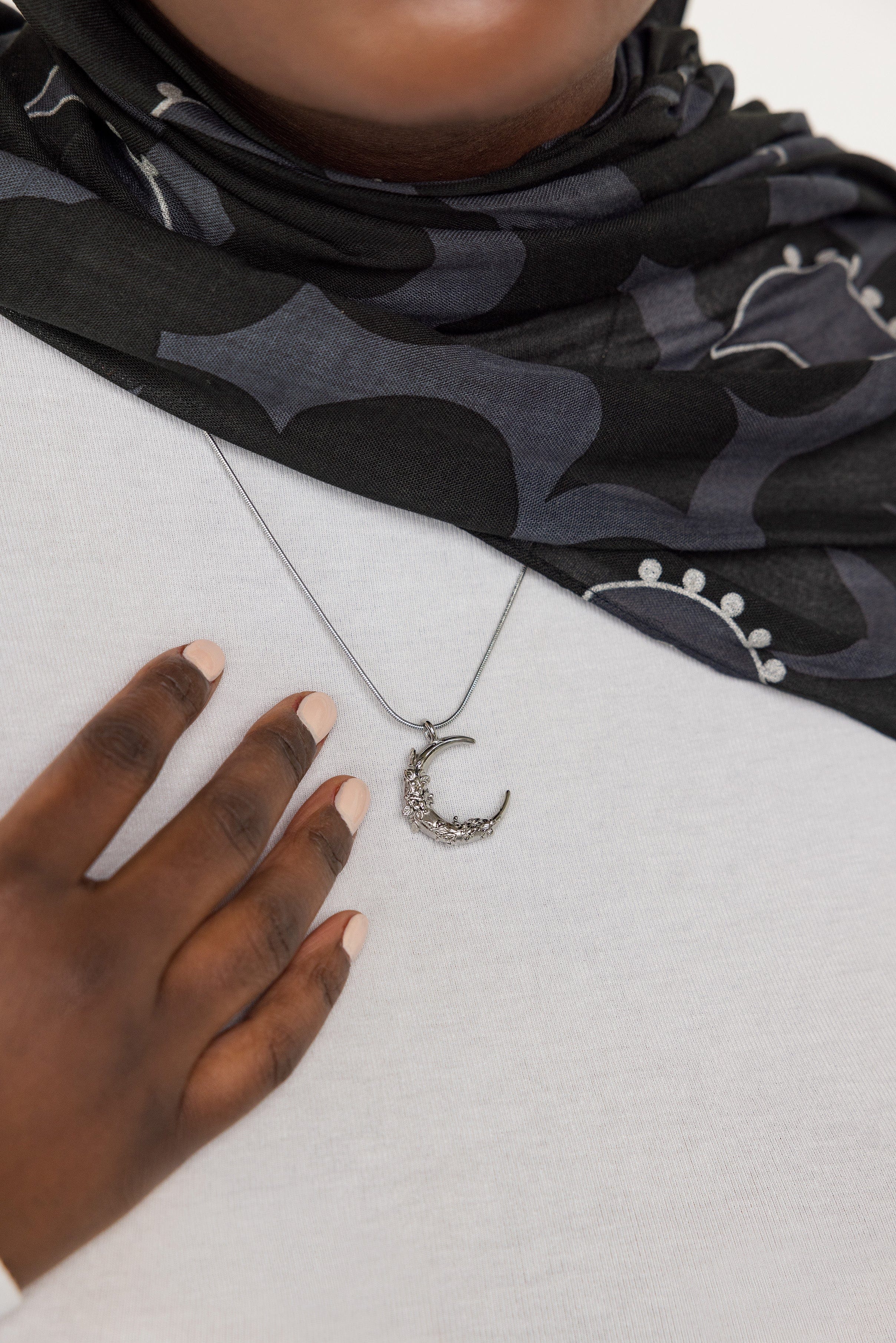 Jasmine Crescent Necklace