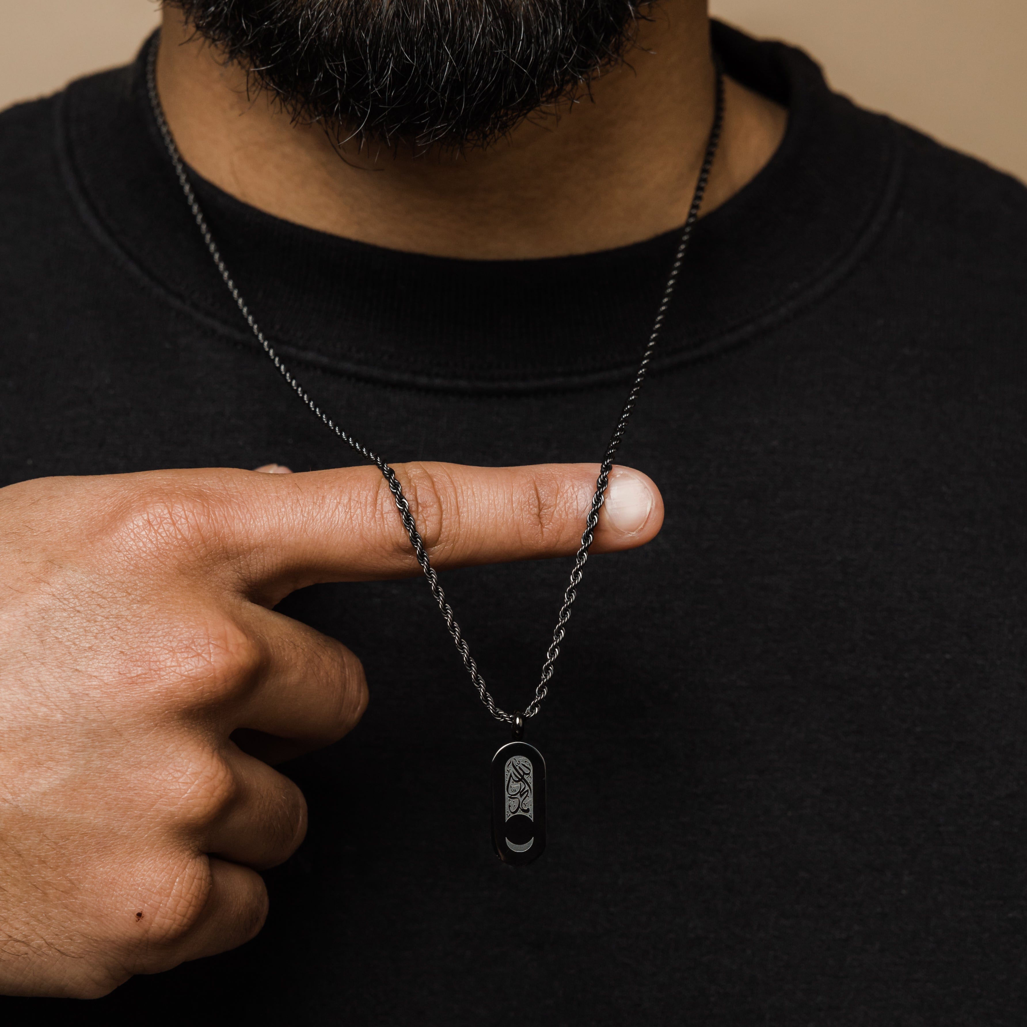 Alhamdulillah Moon Necklace | Men