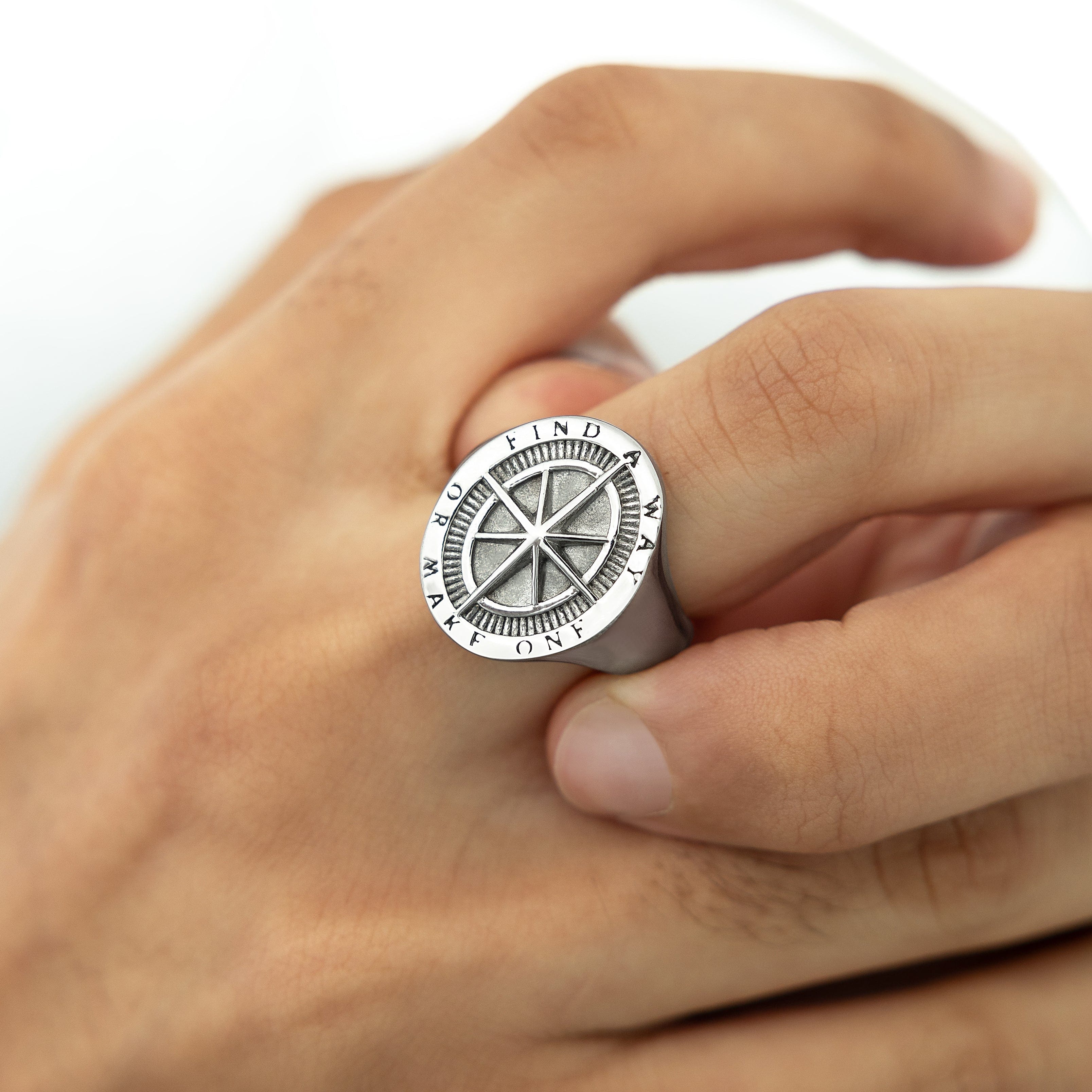 Find a Way Compass Ring | Men