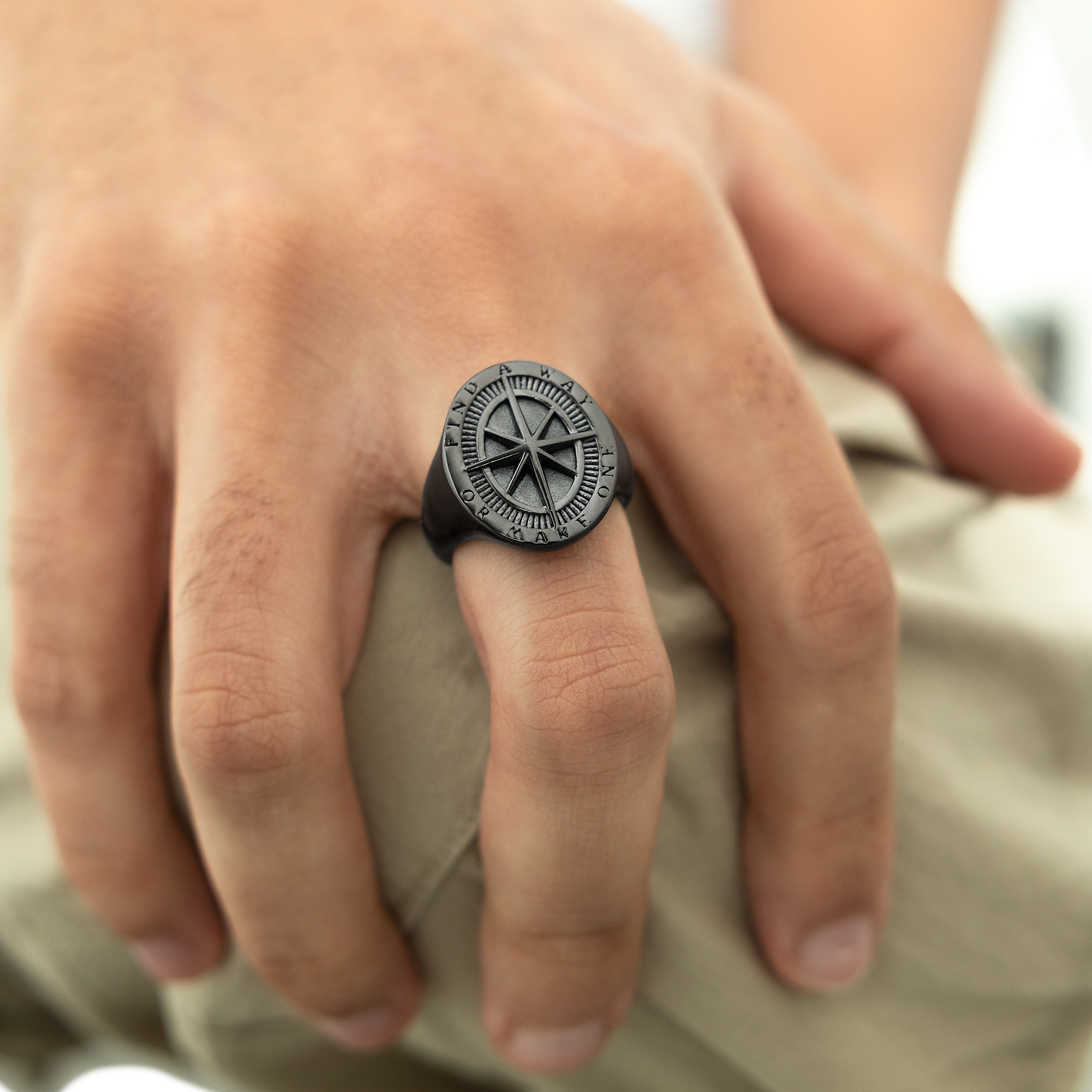 Find a Way Compass Ring | Men