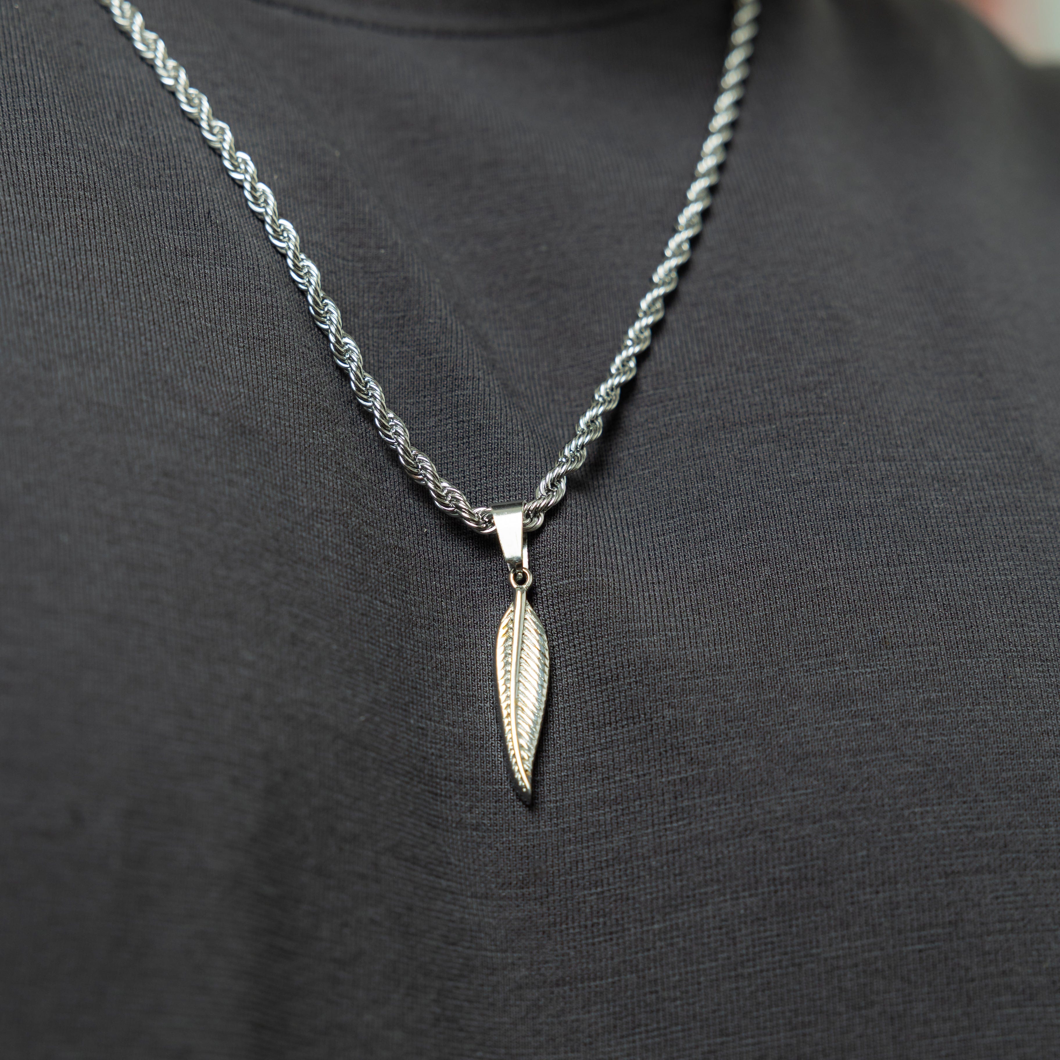 Miniature Feather Necklace | Men