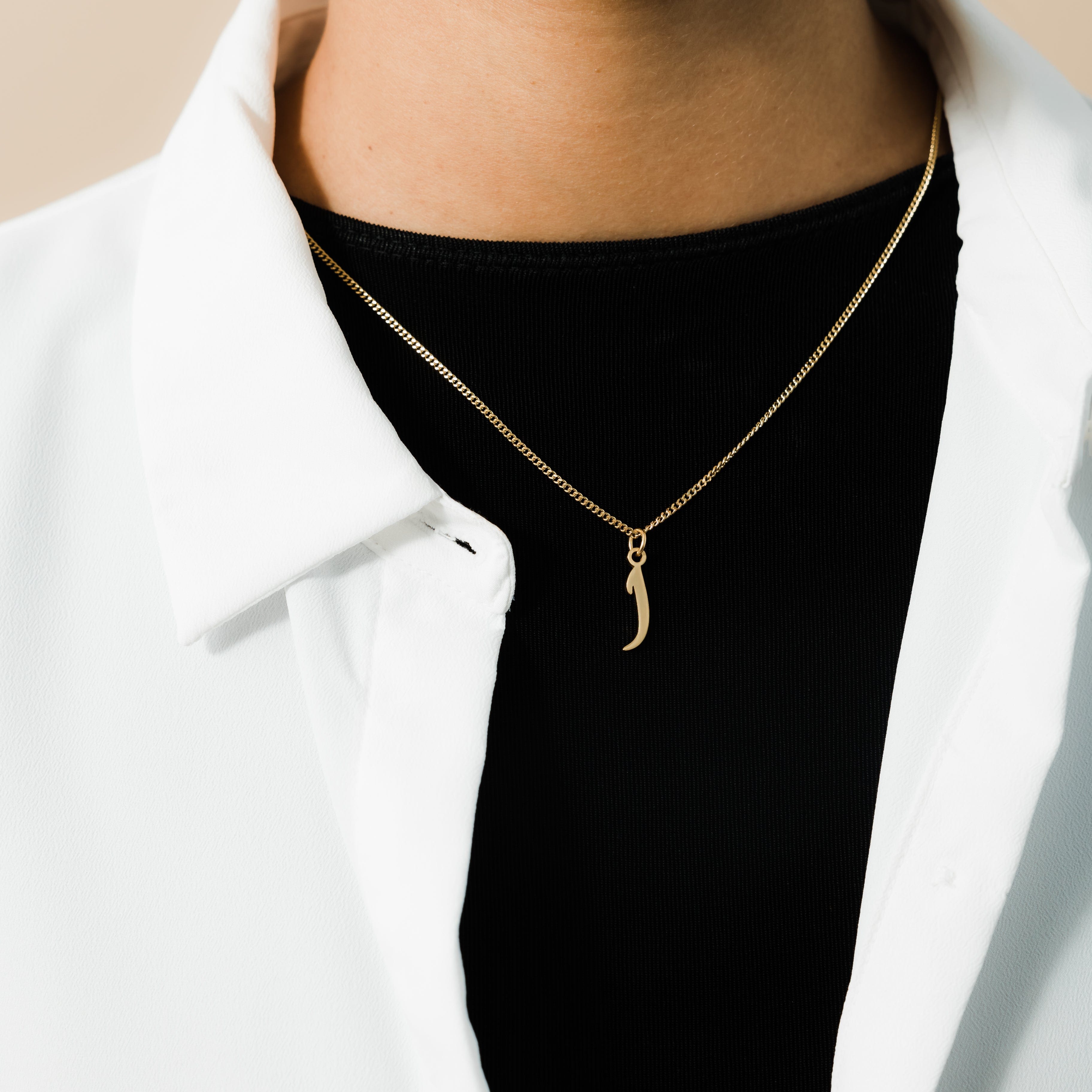 Hanging Arabic Letter Necklace | Women