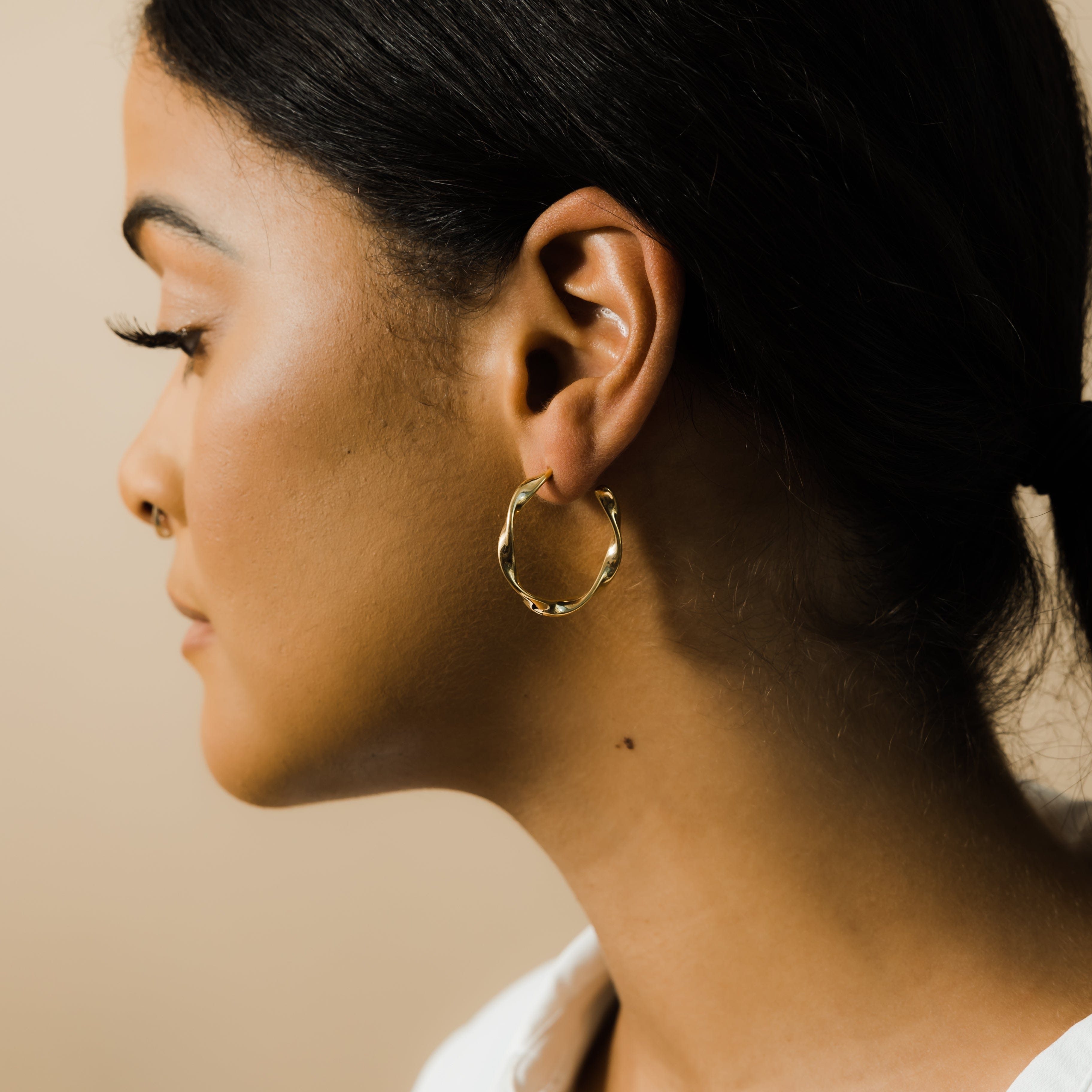 Ripple Hoop Earrings