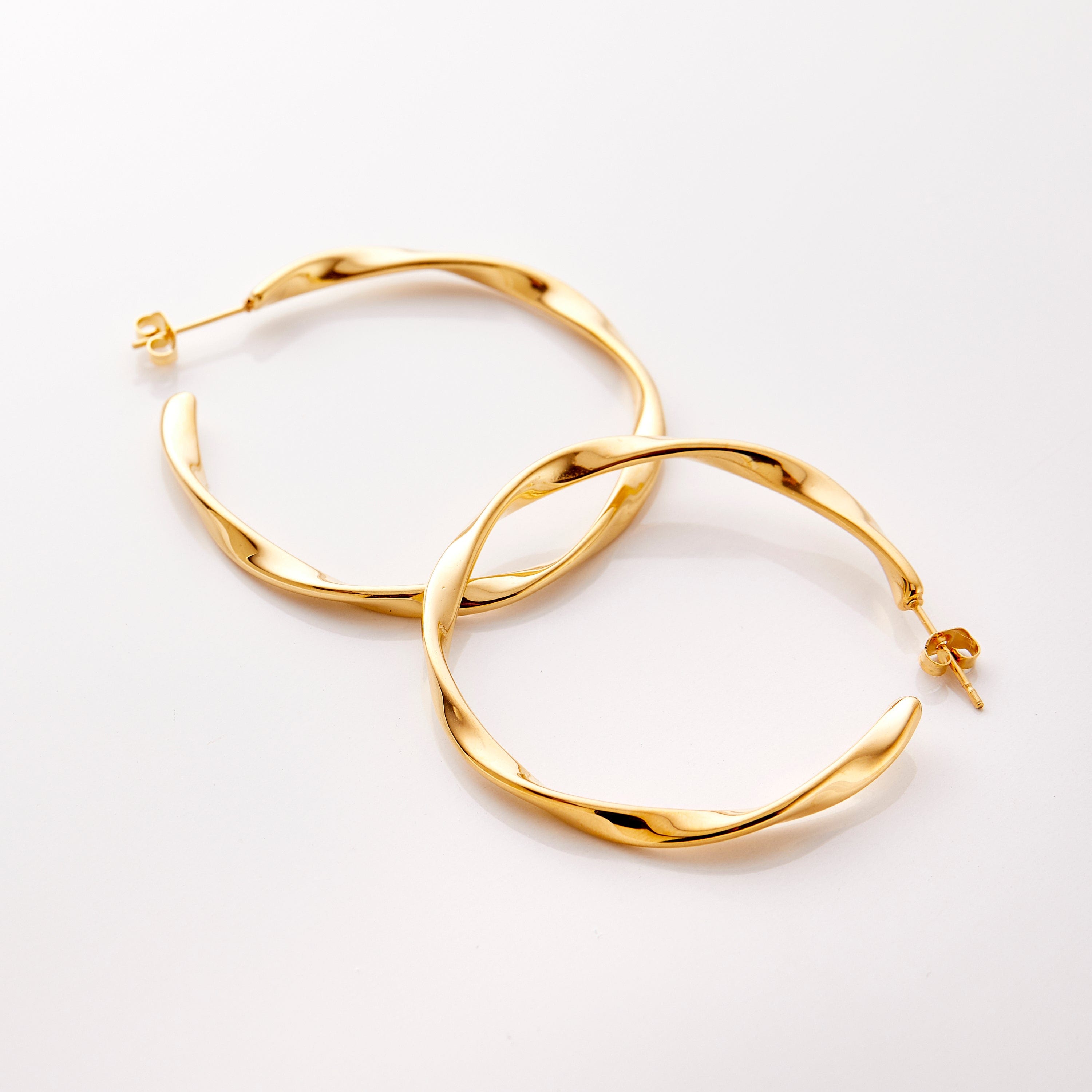 Ripple Hoop Earrings