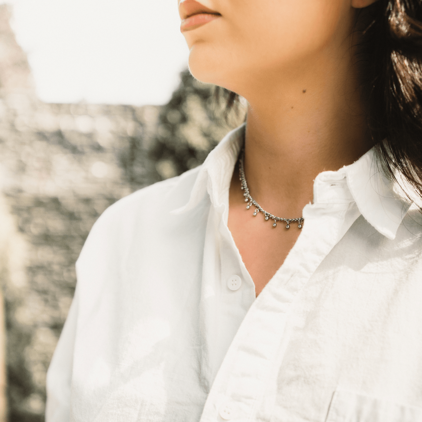 Dangling Dotted Choker