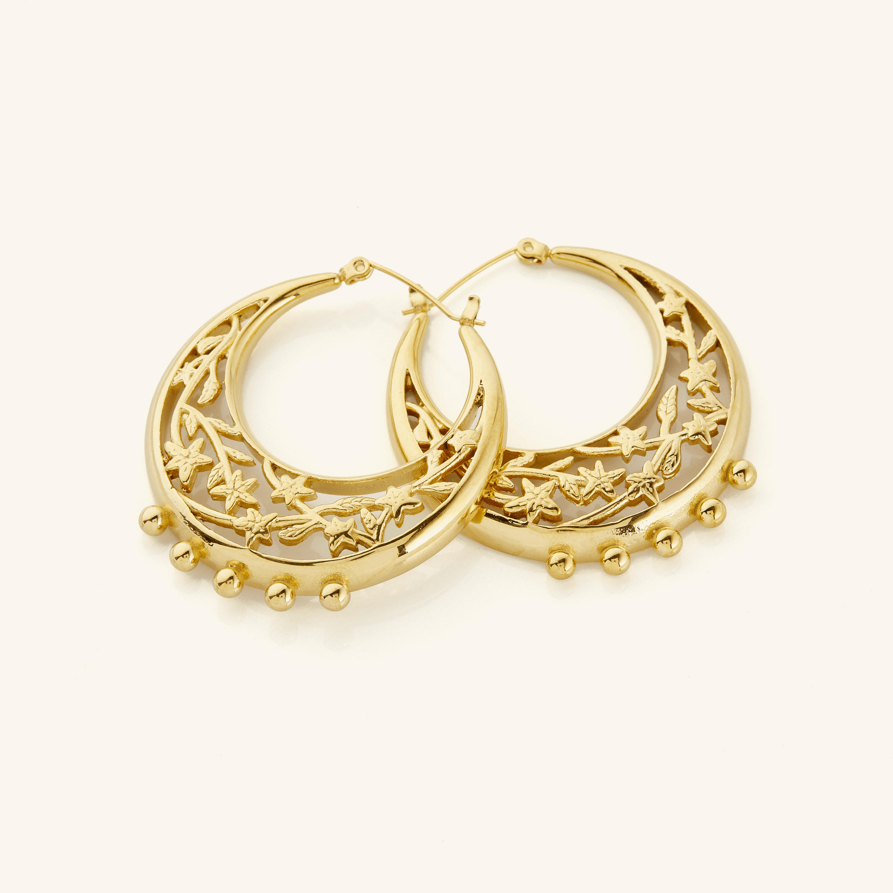 Jasmine Crescent Hoop Earrings