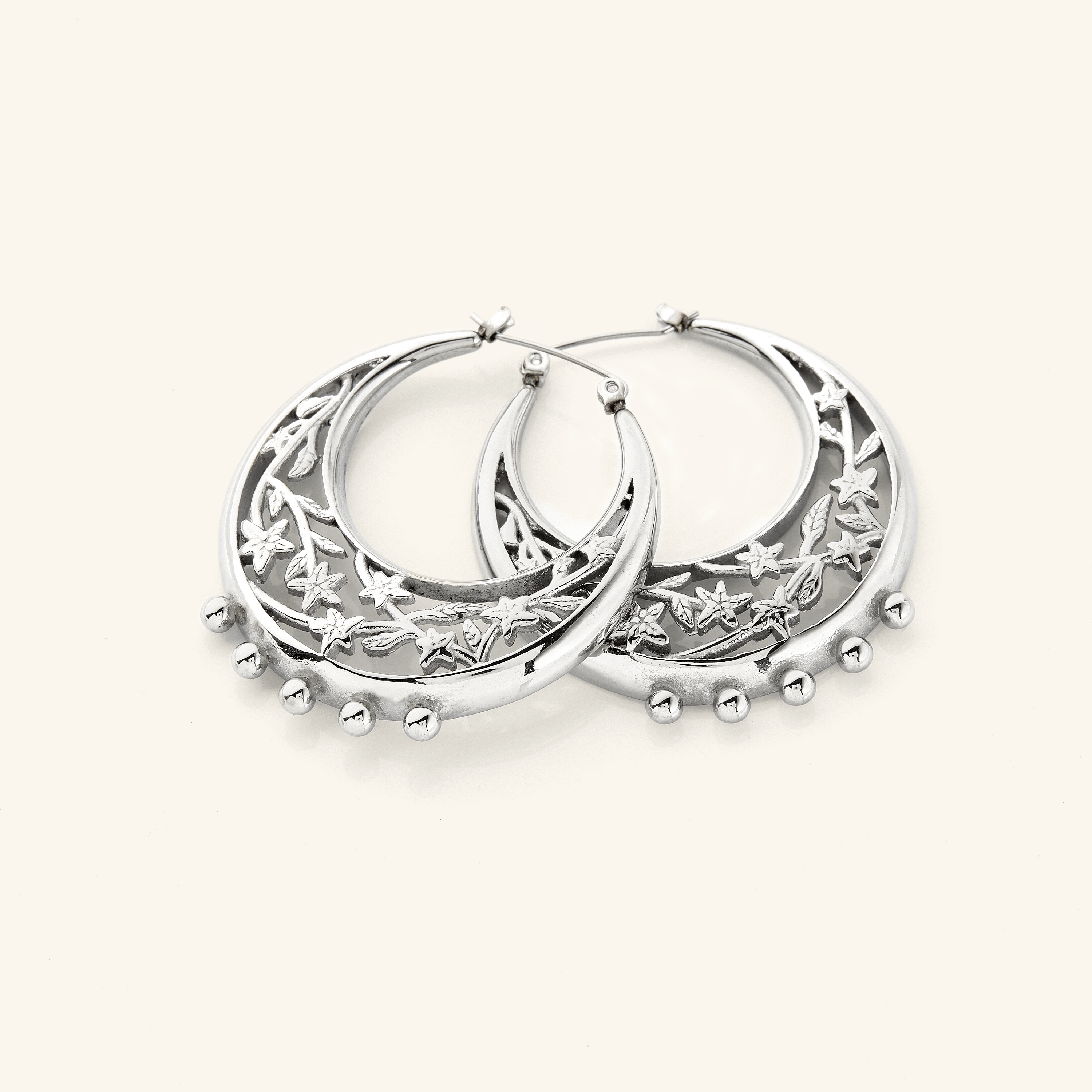 Jasmine Crescent Hoop Earrings