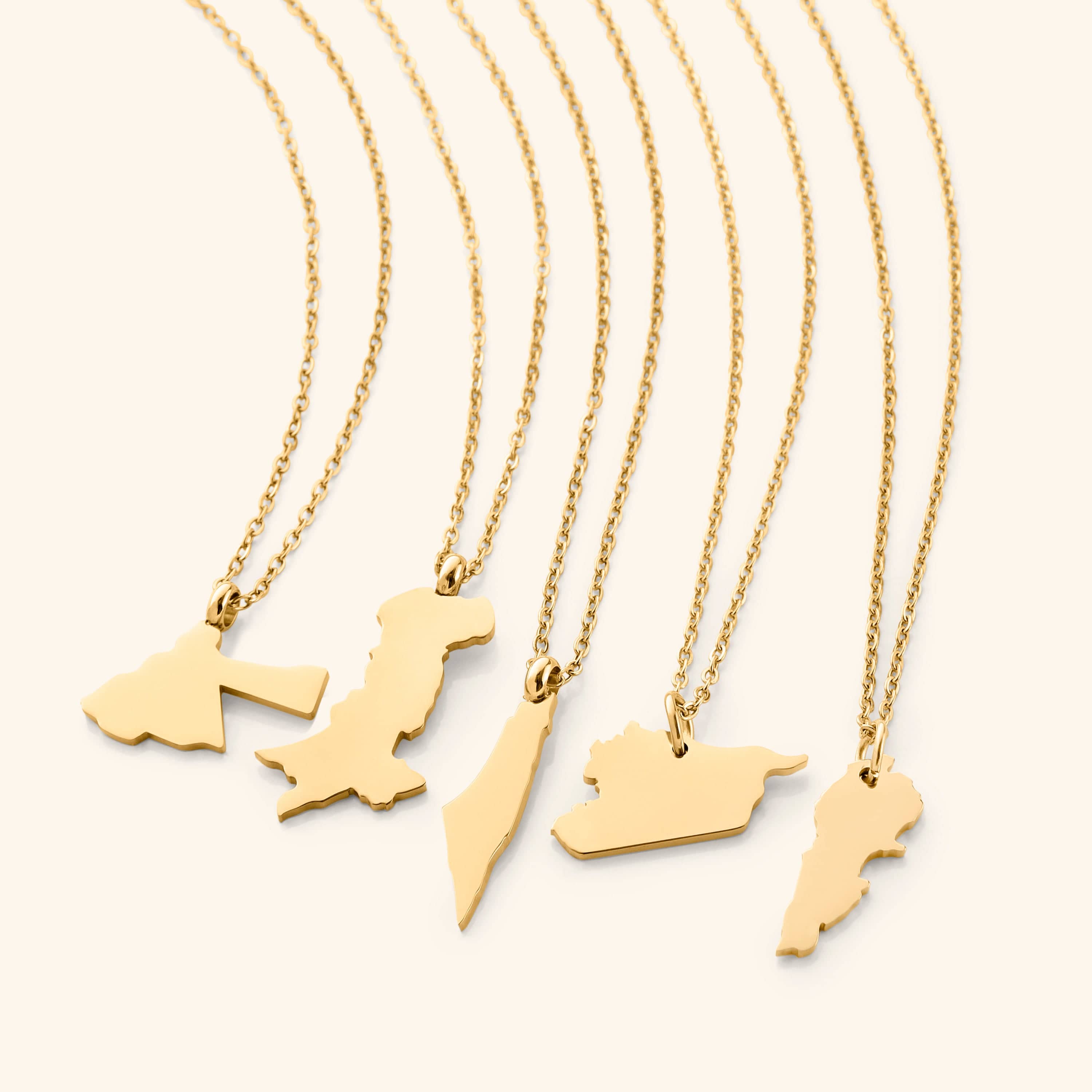 Country Map Necklace | Women