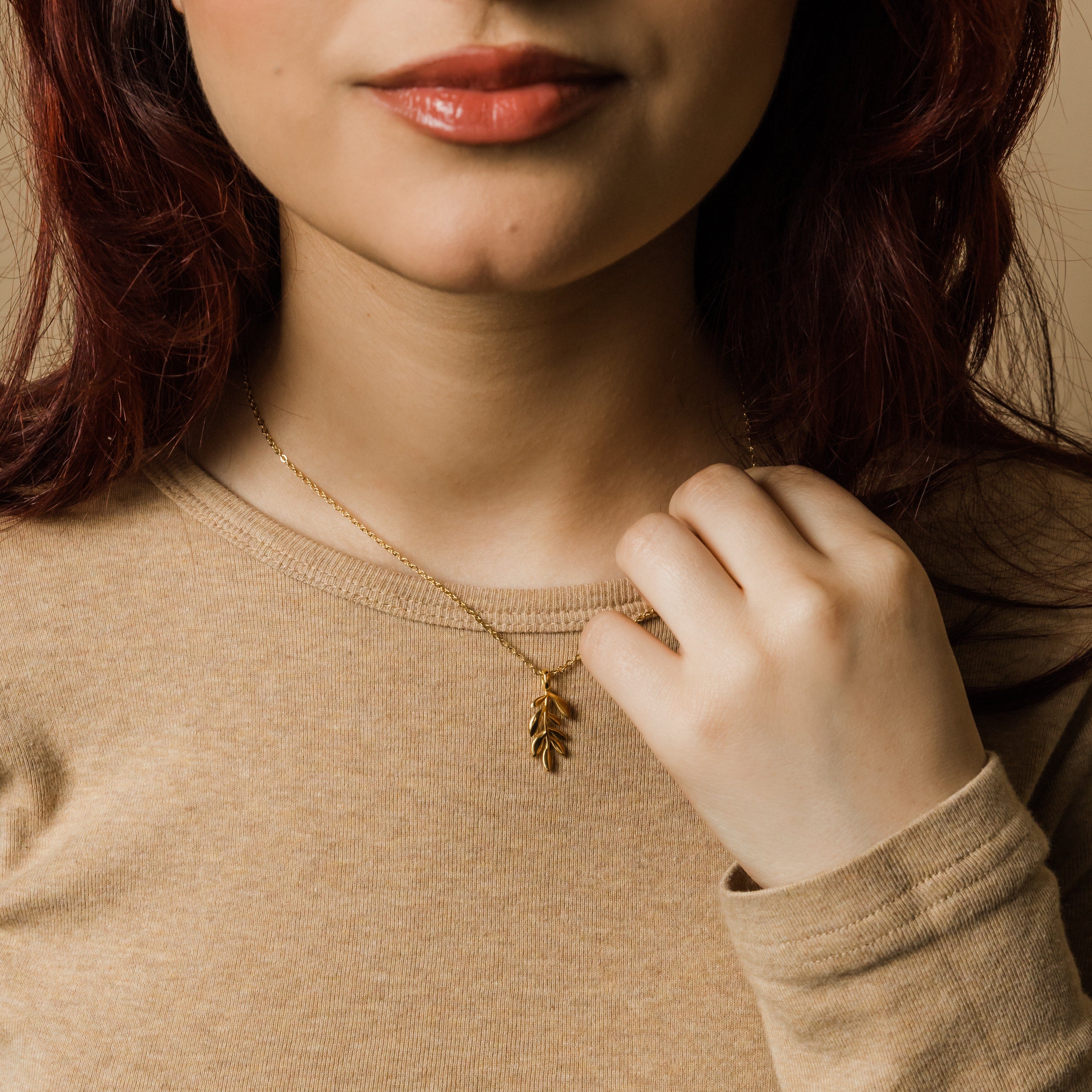 Palestine Olive Branch Necklace